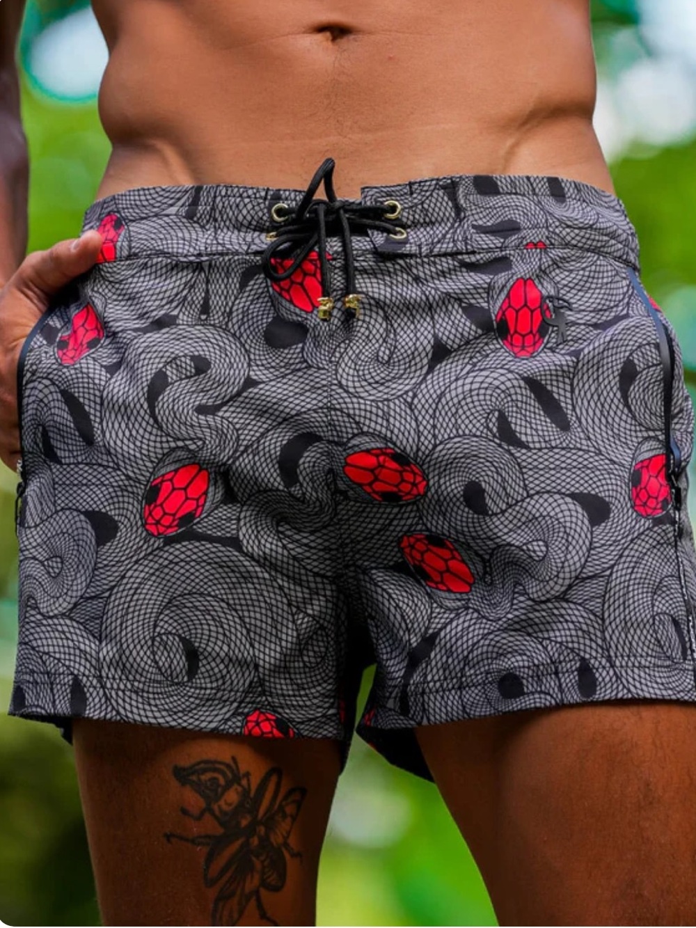 Tucann - Men's Premium Swim Shorts Medusa - Olive